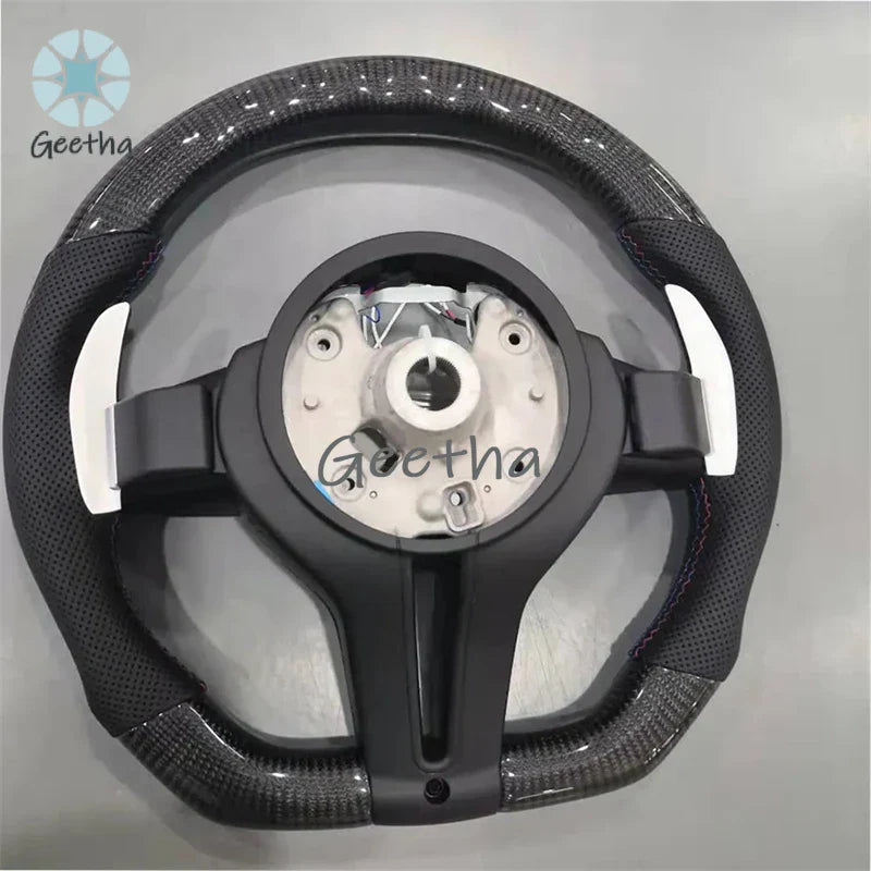 For M3 Steering Wheel M Performance Carbon Fiber Genuine Leather Automotive Sports Steering Wheel