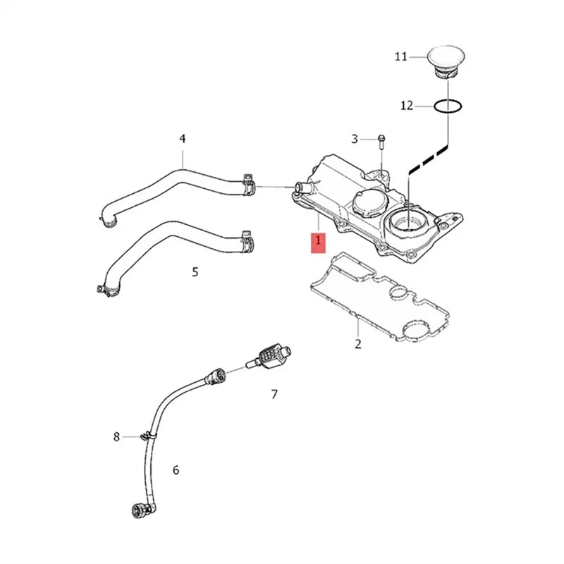 31359666 31430923 32140004 PCV Valve Oil Trap Valve Rocker Cover 2.0L For Volvo XC90 XC60 S60 S80 S90  V90 32242753-N25R