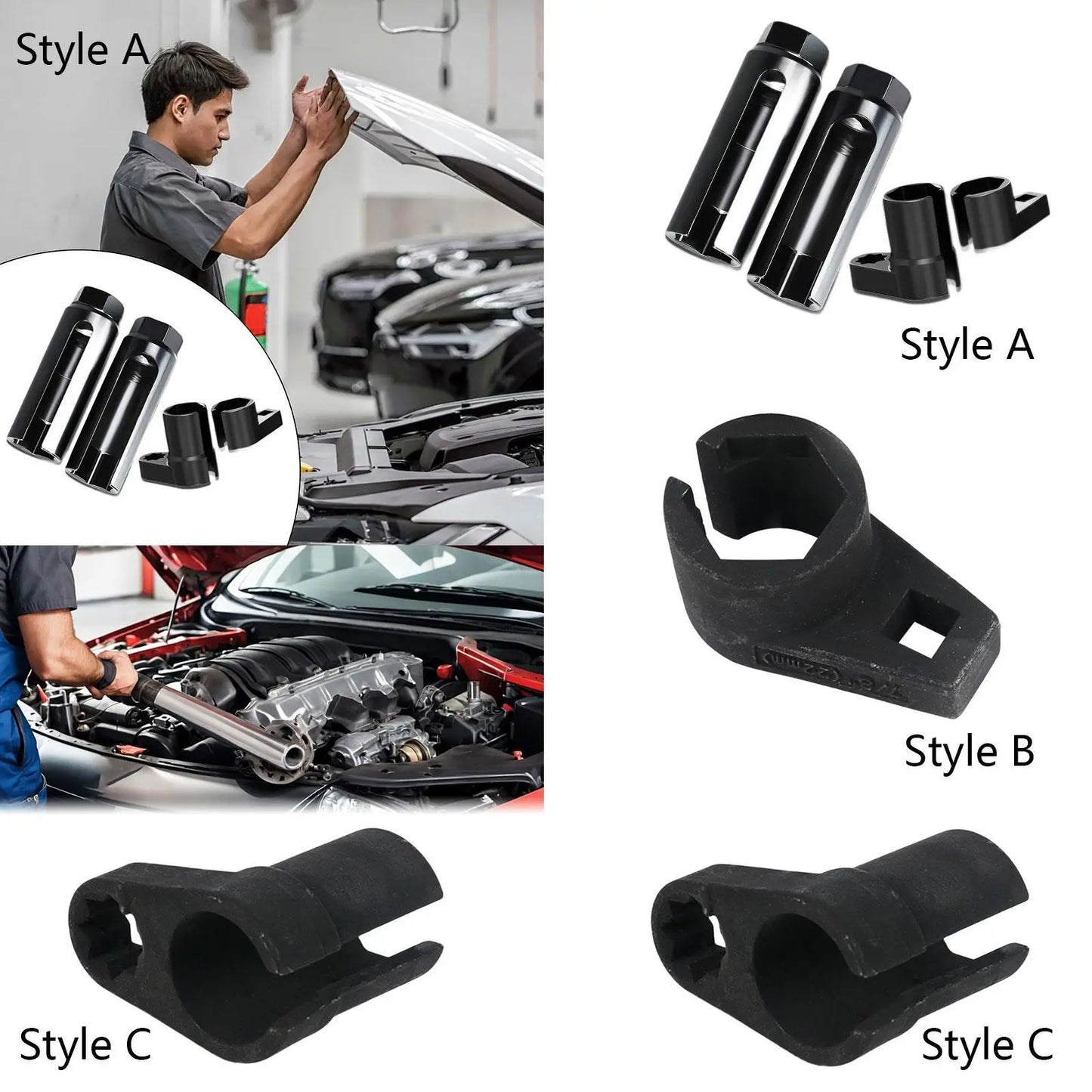 Car O2 Sensor Socket Wrench Auto O2 Sensor Socket Installer Tool Remover for Garage Automotive All Vehicle Repair Most Car