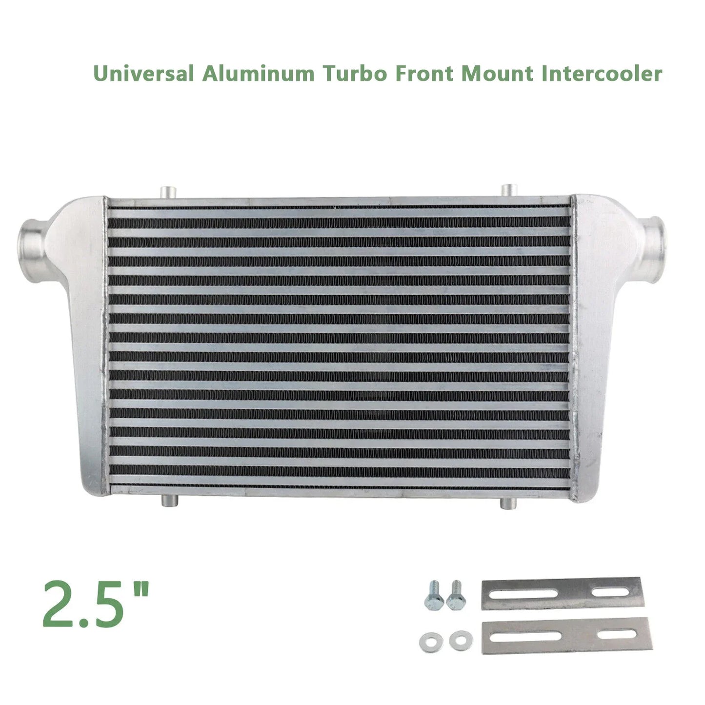 Universal Aluminum Intercooler oversize 450 X 300 X 65mm Inlet/Outlet 2.5" Tube & Fin front mount