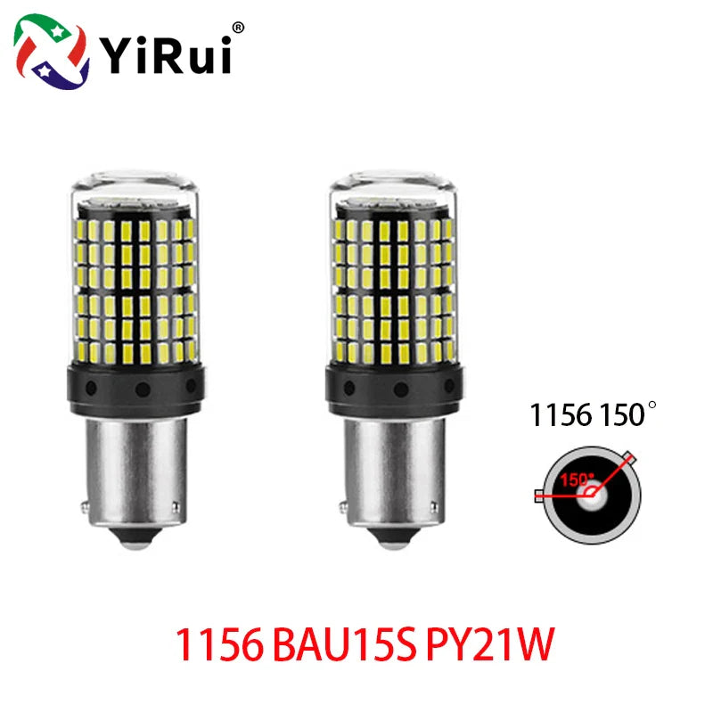 2pcs 12-48V New LED Bulbs 144smd Lamp Reverse Turn Signal Light BA15S P21W BAU15S PY21W 7440 W21W P21/5W 1157 BAY15D