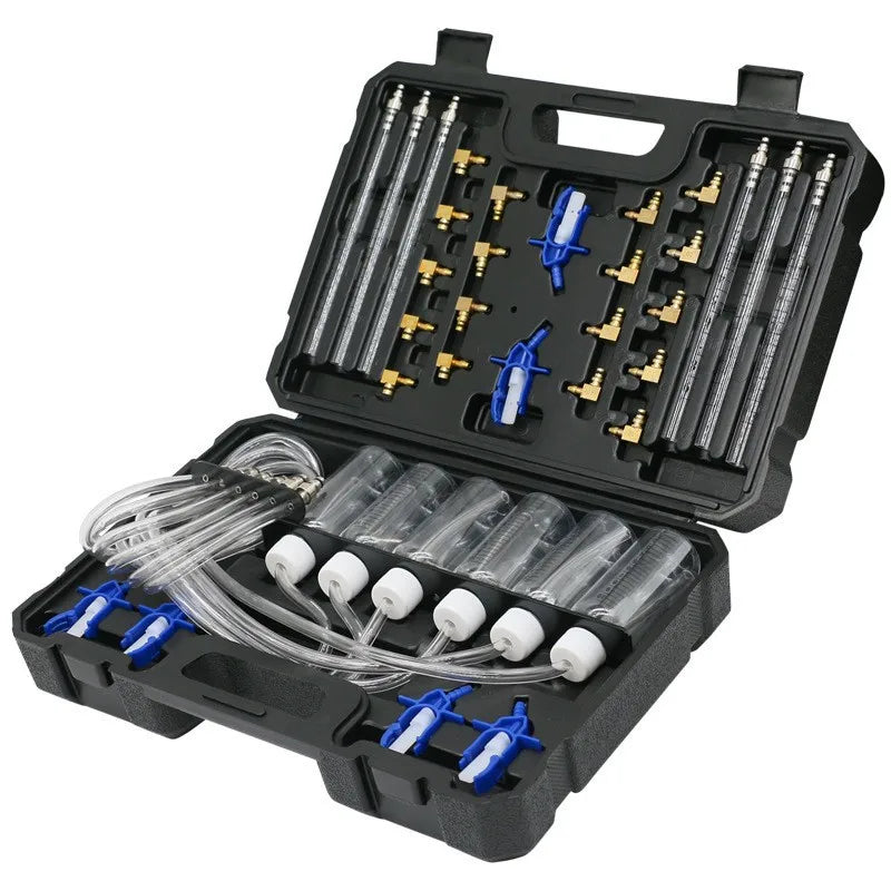 Car Flow Meter Fuel Flow Test Tool Diesel Injector Flow Tester Injector Common Rail System Oil Return Measuring Instrument