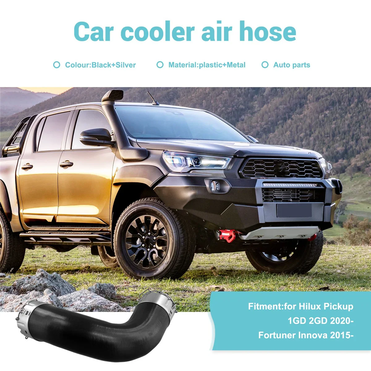 Turbocharger Intercooler Air Hose 173020E021 17302-0E021 for Toyota Hilux Pickup 1GD 2GD 2020- Fortuner Innova 2015-
