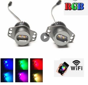 Angel eyes wifi Halo led marker light Headlight for BMW E90 E91 Color Change