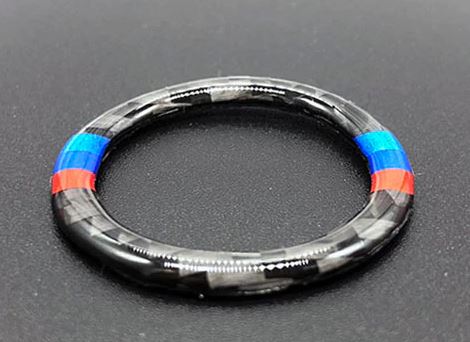 Engine Start Stop Ignition Ring Stickers Carbon Fibre circle M Stripe Trim For b