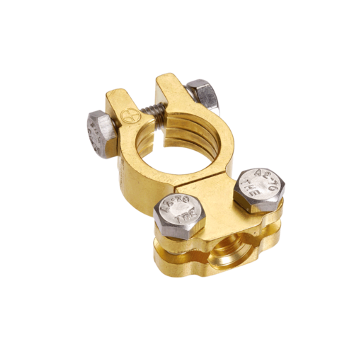 Projecta BT611-P1 Premium Battery Terminal Positive – Forged Brass Saddle