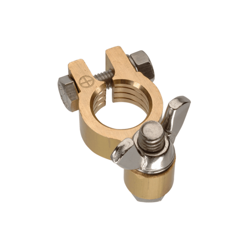 Projecta BT614-P10 Premium Battery Terminal Positive – Forged Brass Wingnut