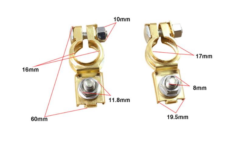 Battery Terminal Positive & Negative - PAIR