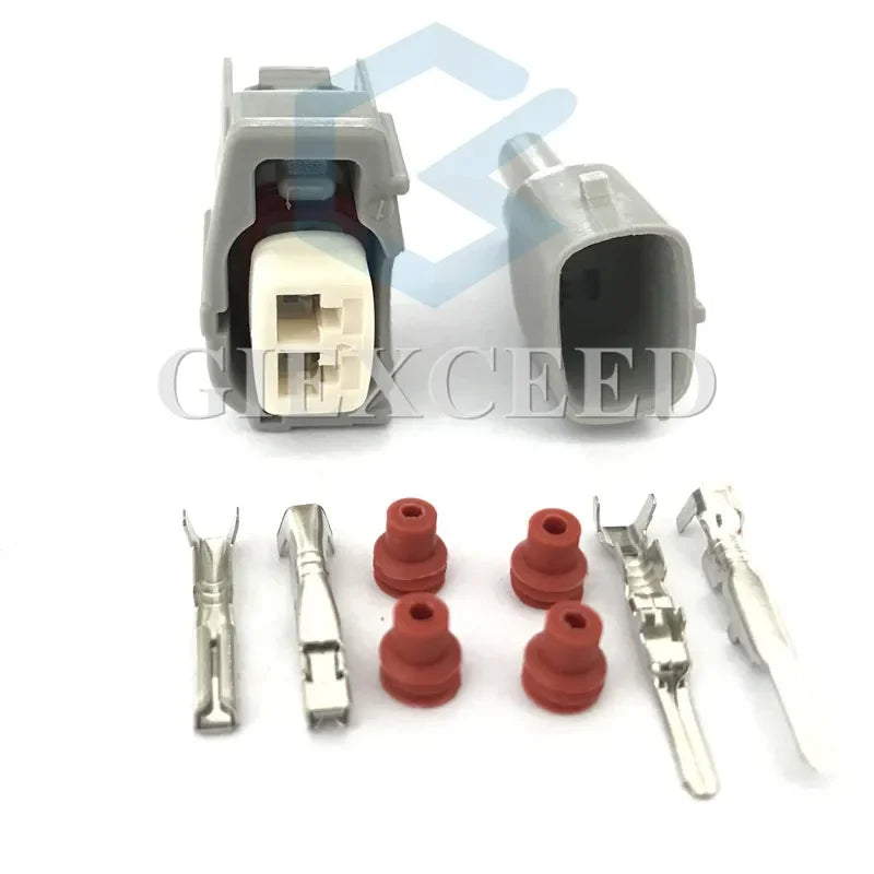 2 Sets 2 Pin AC Assembly 6189-0611 90980-11875 Female Male Knock Sensor Connector Fuel Injector Socket For Toyata Corolla