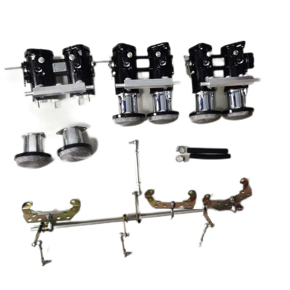 TZ5-1-3-6 three 40DCOE throttle bodies kit for In-line 6-cylinder engine and Carburetor top rod linkage,without manifold