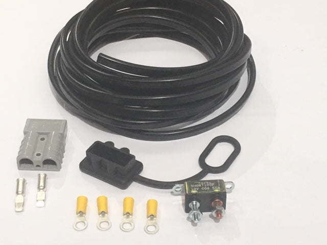 PREMIUM CAMPER TRAILER CHARGING KIT WITH ANDERSON PLUG 50amp WIRING KIT