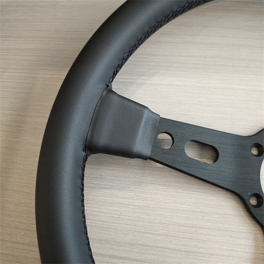 Tiypeor Car Sport Racing Microfiber Universal 350MM Steering Wheel