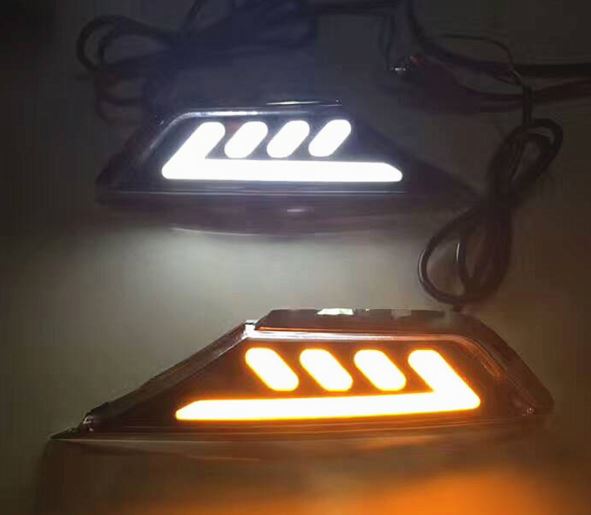LED Daytime Running Lamps for Honda Civic 2016-2018 - PAIR (WHITE/YELLOW)