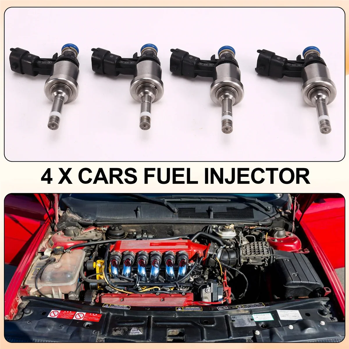 4PCS 0261500067 55213612 Fuel Injector Fit for Alfa Romeo 159 BRERA GIULIETTA 1.8 TBi LANCIA DELTA MK3 1.8 2009-2018