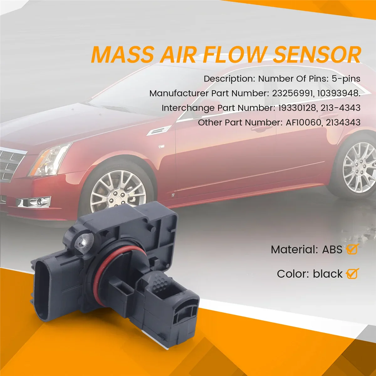 Mass Air Flow Sensor Meter MAF Sensor for Chevy Avalanche Cadillac CTS Escalade 2009-2012 23256991 10393948