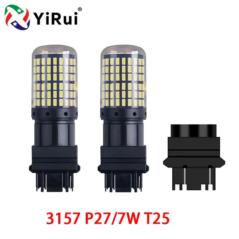 2pcs 12-48V New LED Bulbs 144smd Lamp Reverse Turn Signal Light BA15S P21W BAU15S PY21W 7440 W21W P21/5W 1157 BAY15D