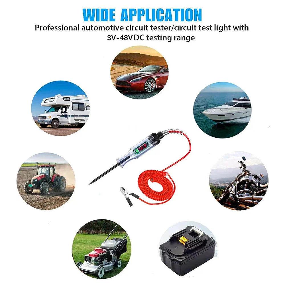 3-36V Car Truck Voltage Circuit Tester Auto 6V 24V Tools Car Diagnostic Probe Test Pen Light Bulb Electric Measuring Pen Tools ﻿