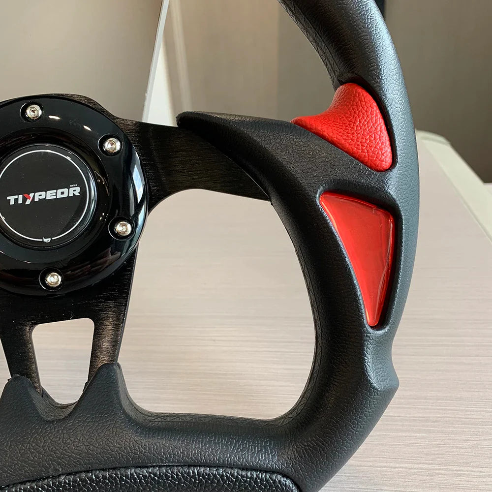 Tiypeor Universal Custom 320mm PVC Sport Racing Drifting Game Simulator Steering Wheel