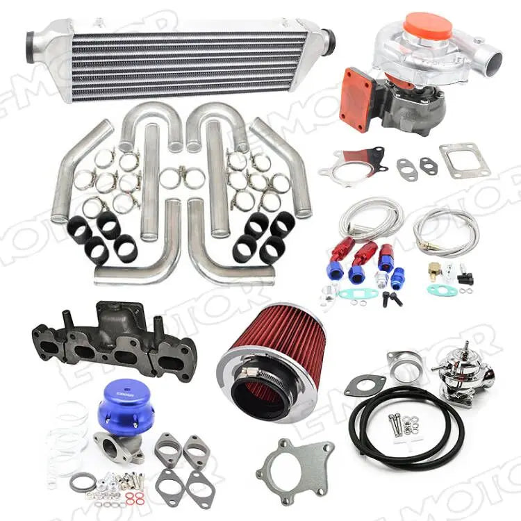 Turbo Kit T3/T4 For Mazda 94-05 Miata 1.8L MX-5 NA8 NB IC PK WG BOV Manifold