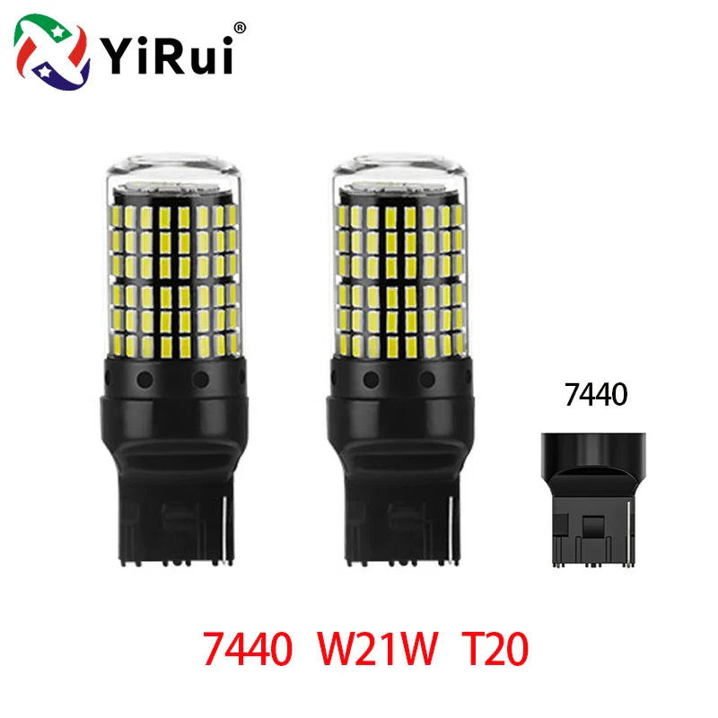 2pcs 12-48V New LED Bulbs 144smd Lamp Reverse Turn Signal Light BA15S P21W BAU15S PY21W 7440 W21W P21/5W 1157 BAY15D
