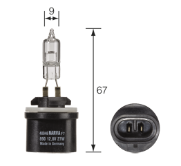 48046 Narva 12 Volt H27 Globe