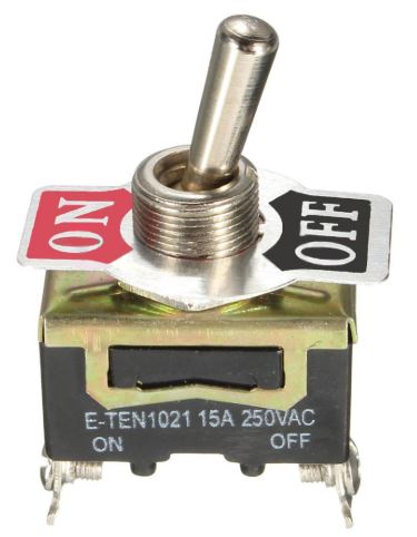 10 x Heavy Duty Metal Toggle Switch - On / Off 12V 15 amp 250 Volt