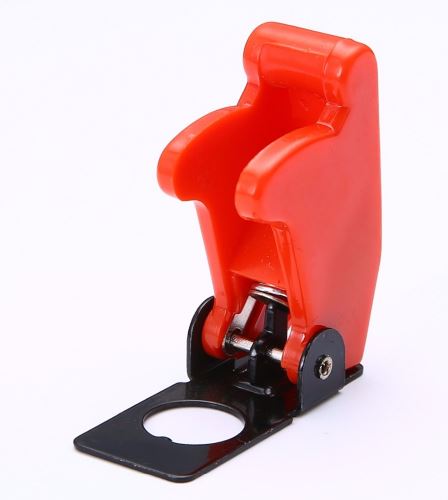 5 x Missile Switch Toggle on / off - Red - 12 Volt 20 Amp - Metal