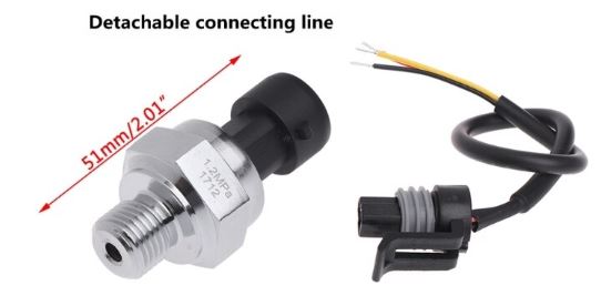 Pressure Transducer Sensor 100 150psi 0.5-4.5V 1/8” NPT Oil Fuel Gas Air Water