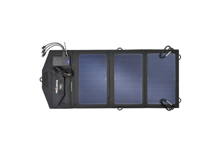 PROJECTA 15W Personal Folding Solar Panel with Powerbank PP15