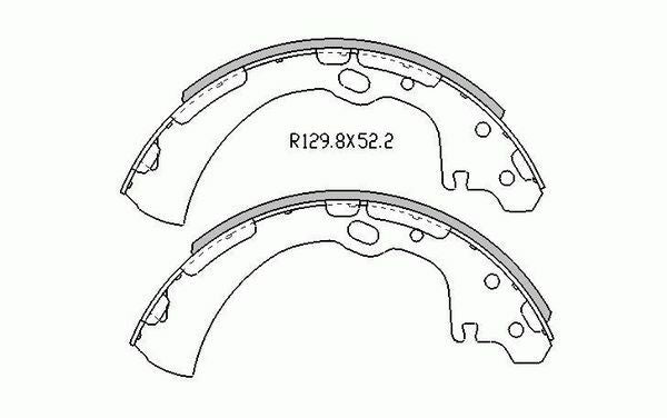 Rear Brake Shoes for Nissan Navara D22 2WD 2/1997-2006 SUITS 260mm ID DRUM R1657