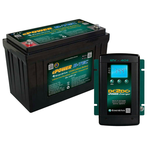 Enerdrive ePOWER B-TEC 12V 125A Lithium Battery + DCDC CHARGER