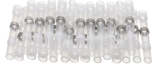 25 x White AWG26-24 Heat Shrink Solder Splice Butt Terminal Connector Heatshrink