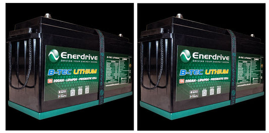 2 x 200ah Enerdrive ePOWER B-TEC 12V Lithium Battery with App Monitoring EPL-200