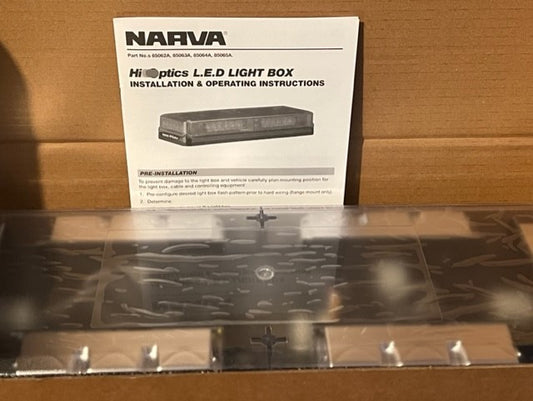 Narva LED Light Box Amber Flange Base w/ Clear Lens 12V 85062A